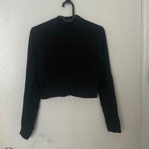 Zara cropped mock neck long sleeve